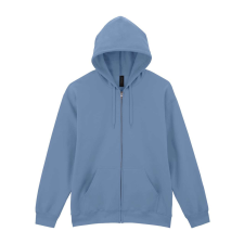 GILDAN Softstlye Midweight cipzáros - kapucnis pulóver GISF600, Stone Blue-S férfi pulóver, kardigán