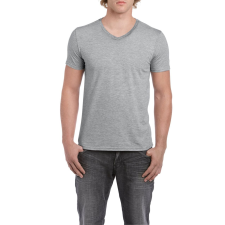 GILDAN Softstyle® felnőtt v-nyakú póló (RS Sport Grey, M) munkaruha
