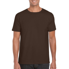 GILDAN softstyle, GI64000, kereknyakú pamut póló, Dark Chocolate-S férfi póló