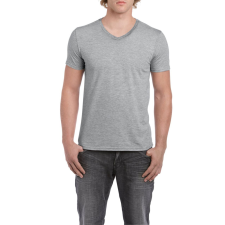 GILDAN softstyle, GI64V00, fit szabású V-nyakú pamut póló,RS Sport Grey-XL férfi póló