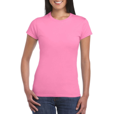 GILDAN Softstyle ® gyűrűs fonású pamut női póló (azálea, 2XL) női póló