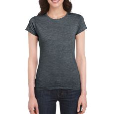 GILDAN Softstyle ® gyűrűs fonású pamut női póló (dark heather, XL)
