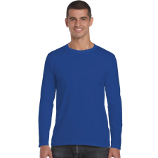 GILDAN Softstyle hosszú ujjú pamut póló, Gildan GI64400, Royal-2XL férfi póló