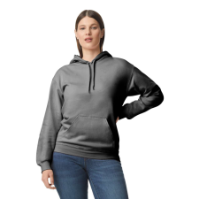 GILDAN Softstyle kapucnis pulóver kenguruzsebbel, Gildan GISF500, Charcoal-3XL férfi pulóver, kardigán