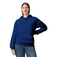 GILDAN Softstyle kapucnis pulóver kenguruzsebbel, Gildan GISF500, Navy-5XL férfi pulóver, kardigán