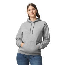 GILDAN Softstyle kapucnis pulóver kenguruzsebbel, Gildan GISF500, RS Sport Grey-3XL férfi pulóver, kardigán