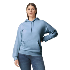 GILDAN Softstyle kapucnis pulóver kenguruzsebbel, Gildan GISF500, Stone Blue-S férfi pulóver, kardigán