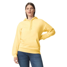 GILDAN Softstyle kapucnis pulóver kenguruzsebbel, Gildan GISF500, Yellow Haze-3XL férfi pulóver, kardigán