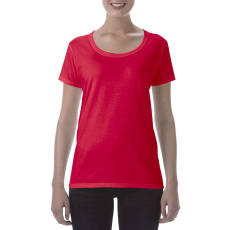 GILDAN Softstyle® női deep scoop póló (red, M)