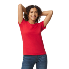 GILDAN Softstyle® puha, gyűrűs fonású pamut női póló (red, XL)