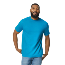 GILDAN Softstyle® puha, gyűrűs fonású pamut póló (sapphire, XL) munkaruha