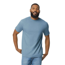 GILDAN Softstyle® puha, gyűrűs fonású pamut póló (stone blue, S) munkaruha