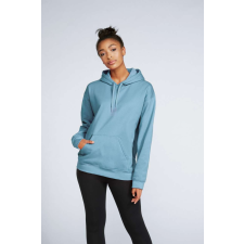 GILDAN Softstyle® puha, gyűrűs fonású pamut unisex kapucnis pulóver (stone blue, 4XL) munkaruha