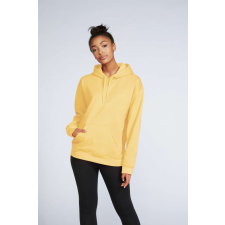 GILDAN Softstyle® puha, gyűrűs fonású pamut unisex kapucnis pulóver (yellow haze, L) munkaruha