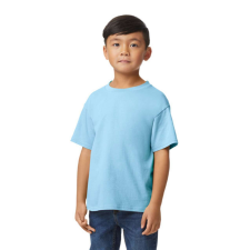 GILDAN Softstyle rövid ujjú kereknyakú gyerekpóló, Gildan GIB65000, Light Blue-M gyerek póló