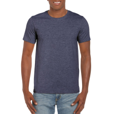 GILDAN Softstyle rövid ujjú környakas póló, Gildan GI64000, Heather Navy-L férfi póló