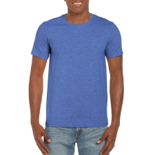 GILDAN Softstyle rövid ujjú környakas póló, Gildan GI64000, Heather Royal-L férfi póló
