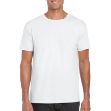 GILDAN Softstyle rövid ujjú környakas póló, Gildan GI64000, White-L férfi póló