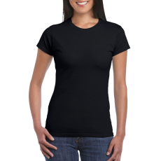 GILDAN Softstyle testhez álló rövid ujjú női póló, Gildan GIL64000, Black-L