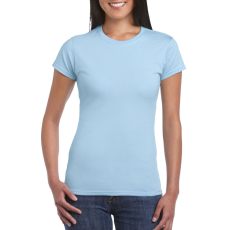 GILDAN Softstyle testhez álló rövid ujjú női póló, Gildan GIL64000, Light Blue-M