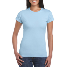 GILDAN Softstyle testhez álló rövid ujjú női póló, Gildan GIL64000, Light Blue-XL női póló