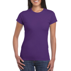 GILDAN Softstyle testhez álló rövid ujjú női póló, Gildan GIL64000, Purple-L