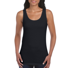 GILDAN Testhez álló, oldalvarrott női trikó, Gildan GIL64200, Black-S