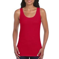 GILDAN Testhez álló, oldalvarrott női trikó, Gildan GIL64200, Cherry Red-L