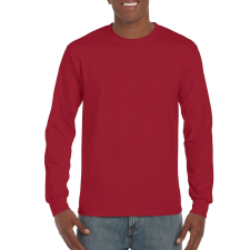 GILDAN Ultra Cotton™ felnőtt hosszú ujjú póló (cardinal red, M) munkaruha