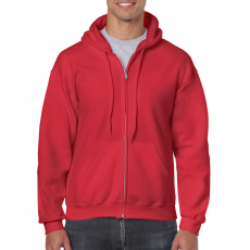 GILDAN Uniszex kapucnis pulóver Gildan GI18600 Heavy Blend Adult Full Zip Hooded Sweatshirt -2XL, Red