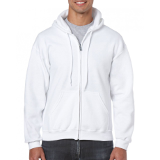 GILDAN Uniszex kapucnis pulóver Gildan GI18600 Heavy Blend™ Adult Full Zip Hooded Sweatshirt -L, White