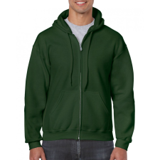 GILDAN Uniszex kapucnis pulóver Gildan GI18600 Heavy Blend™ Adult Full Zip Hooded Sweatshirt -M, Forest Green férfi pulóver, kardigán