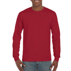 GILDAN Uniszex póló Gildan GI2400 Ultra Cotton™ Felnőtt Hosszú Ujjú póló -4XL, Cardinal Red