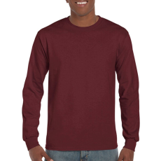 GILDAN Uniszex póló Hosszú ujjú Gildan Ultra Cotton Adult T-Shirt LS - 2XL, Maroon