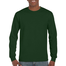 GILDAN Uniszex póló Hosszú ujjú Gildan Ultra Cotton Adult T-Shirt LS - S, Sötétzöld