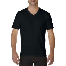 GILDAN V nyakú prémium pamut póló, Gildan GI41V00, Black-2XL férfi póló