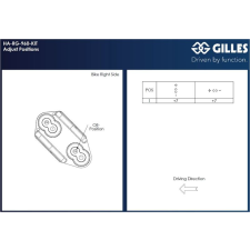GILLES adapter lemez készlet, fekete GILLES Vázak, idomok, kiegészítők egyéb motorkerékpár alkatrész