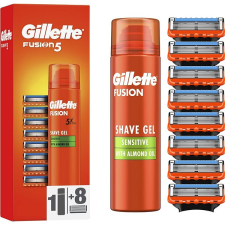 Gillette Fusion5 8 db + Sensitive 200 ml borotvagél borotvapenge