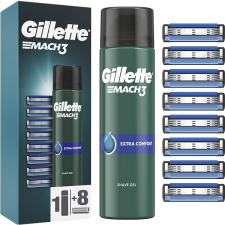 Gillette Mach3 8 db + 200 ml-es borotvagél borotvahab, borotvaszappan