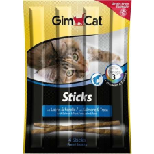  GimCat Sticks lazacos és pisztrángos rudak cicáknak (4db) jutalomfalat kutyáknak