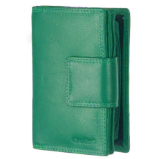 Gina Monti Praktikus elrendezésű, jól használható fűzöld színű bőr pénztárca Gina Monti
