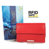 Gina Monti RFID védett, közepes, piros ,két oldalas női bőr pénztárca 2374