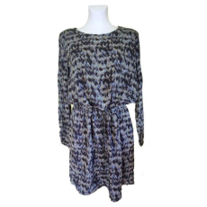  Gina zöld és szürke színű mintás női ruha (méret: 44)