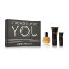 Giorgio Armani Stronger With You, SET: edt 50ml + tusfürdő gél 75ml + Hydratačný balzám na fúzy 20ml