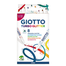Giotto Filctoll GIOTTO Turbo Glitter csillámos 8db-os készlet filctoll, marker