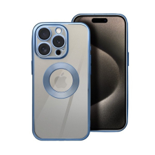 Glam Apple iPhone 16 Pro Max szilikon tok kameravédő-lencsével, kék tok és táska