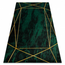 GLAMOUR Elegáns Geometriai Szőnyeg - Smaragdzöld Arany - 160x220 cm lakástextília