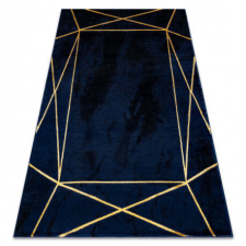GLAMOUR Elegáns Geometriai Szőnyeg - Sötétkék/Arany - 120x170 cm lakástextília