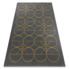 GLAMOUR EMERALD szőnyeg 1010 glamour, elegáns körökben szürke / arany 180x270 cm lakástextília