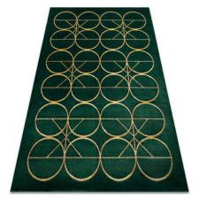 GLAMOUR EMERALD szőnyeg 1010 glamour, elegáns körökben üveg zöld / arany 200x290 cm lakástextília